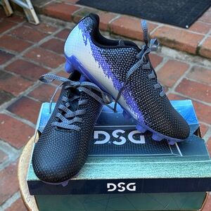 DSG Black and Blue Kids Soccer Cleats
